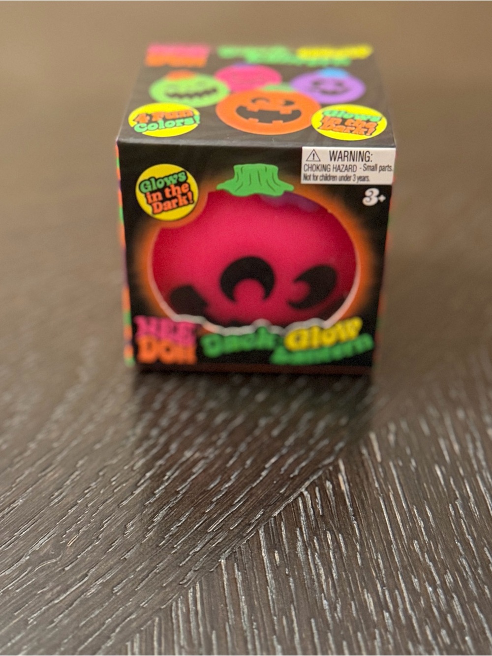 NeeDoh Jack Glow Lantern Pumpkin Glow Squishy Fidget Toy - Pink